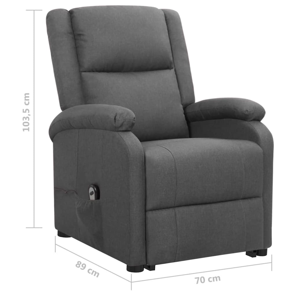 Fauteuil Gris foncé Tissu - XIOS