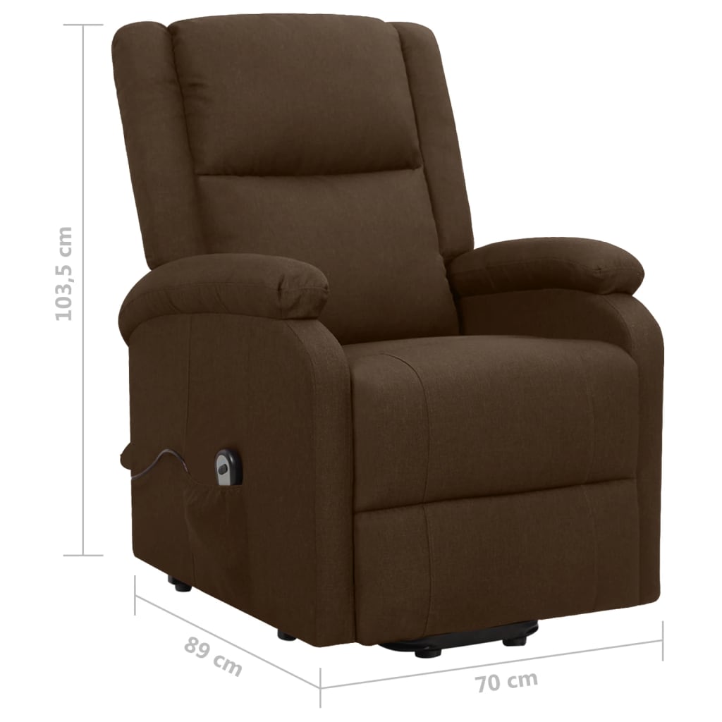Fauteuil Marron foncé Tissu - XIOS