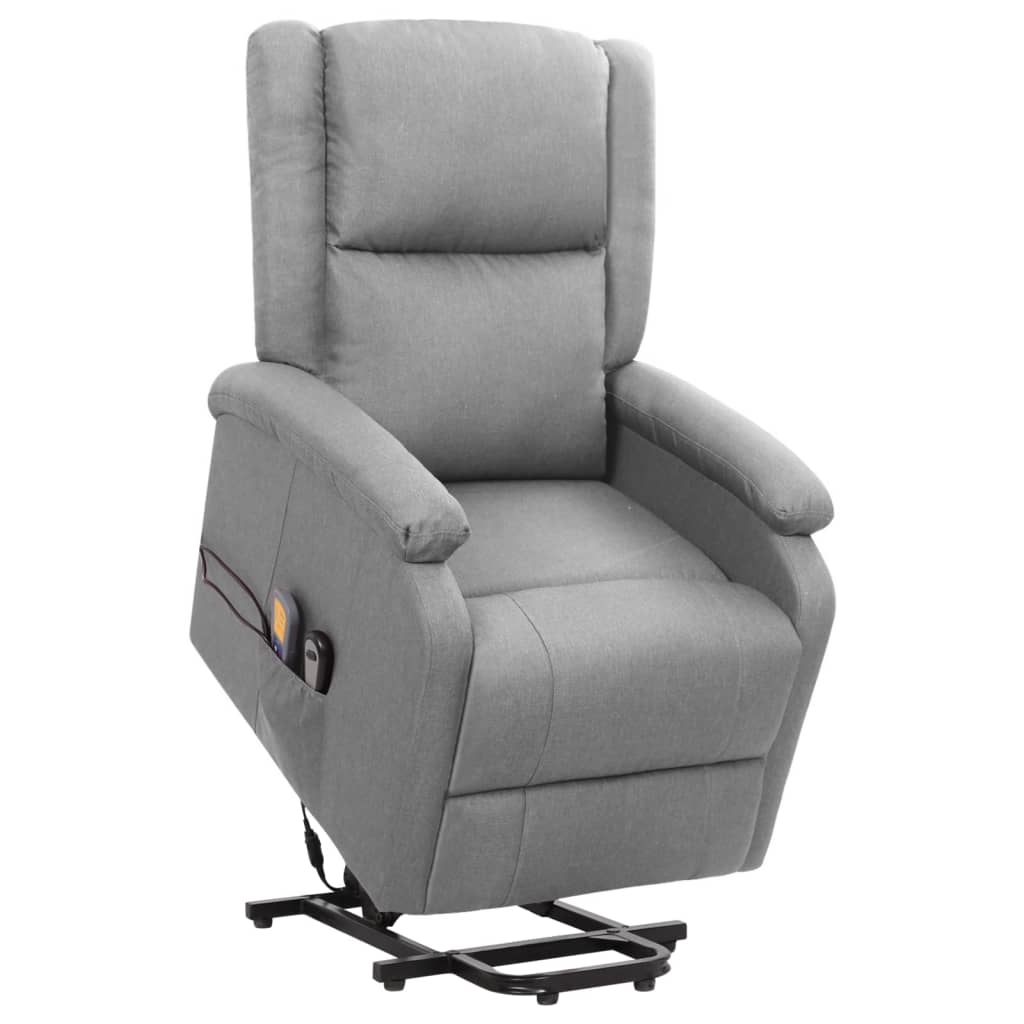 Fauteuil de massage inclinable Gris clair Tissu - XIOS