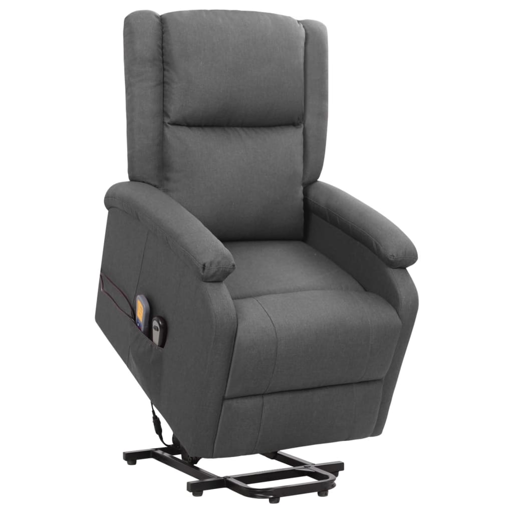 Fauteuil de massage inclinable Gris foncé Tissu - XIOS