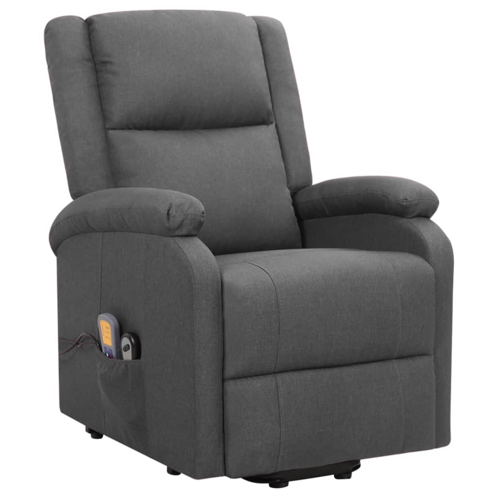 Fauteuil de massage inclinable Gris foncé Tissu - XIOS