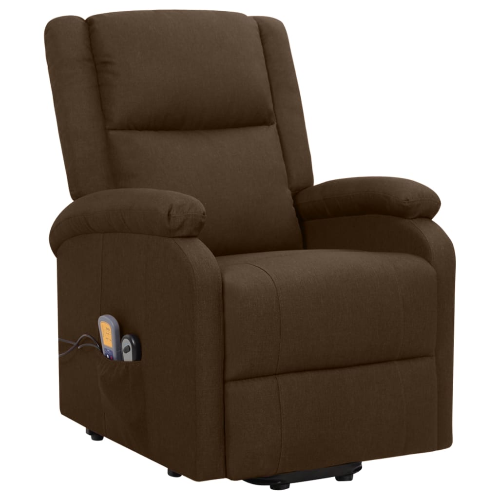 Fauteuil de massage Marron foncé Tissu - XIOS