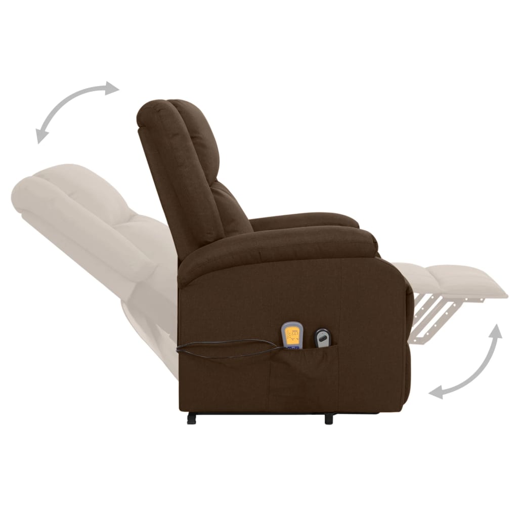 Fauteuil de massage Marron foncé Tissu - XIOS