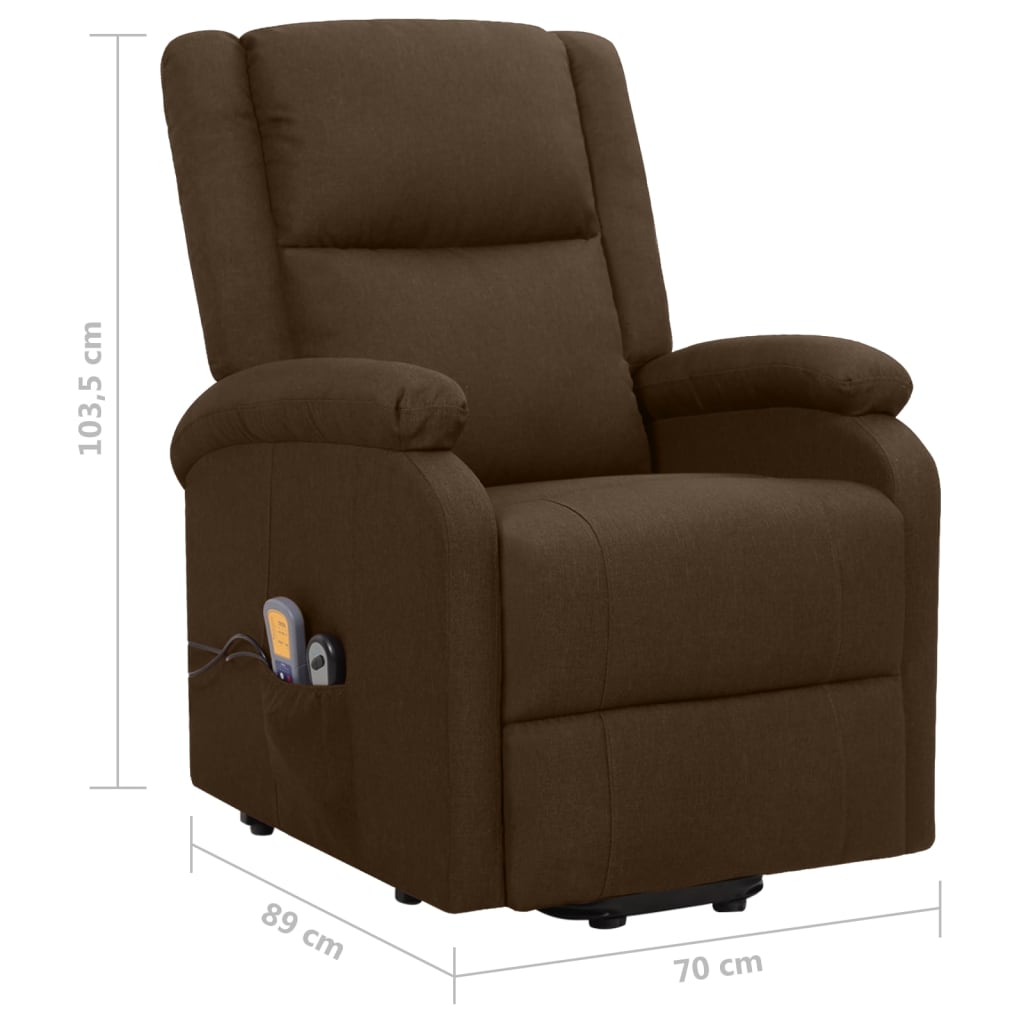 Fauteuil de massage Marron foncé Tissu - XIOS