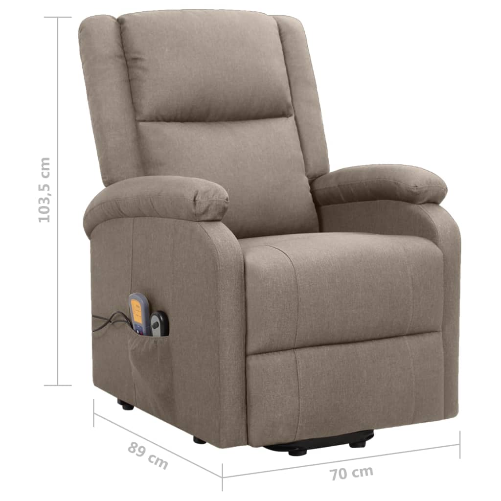 Fauteuil de massage Taupe Tissu - XIOS