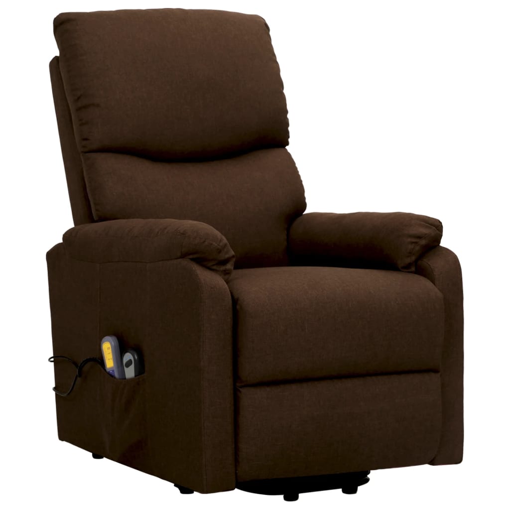 Fauteuil de massage Marron foncé Tissu - XIOS