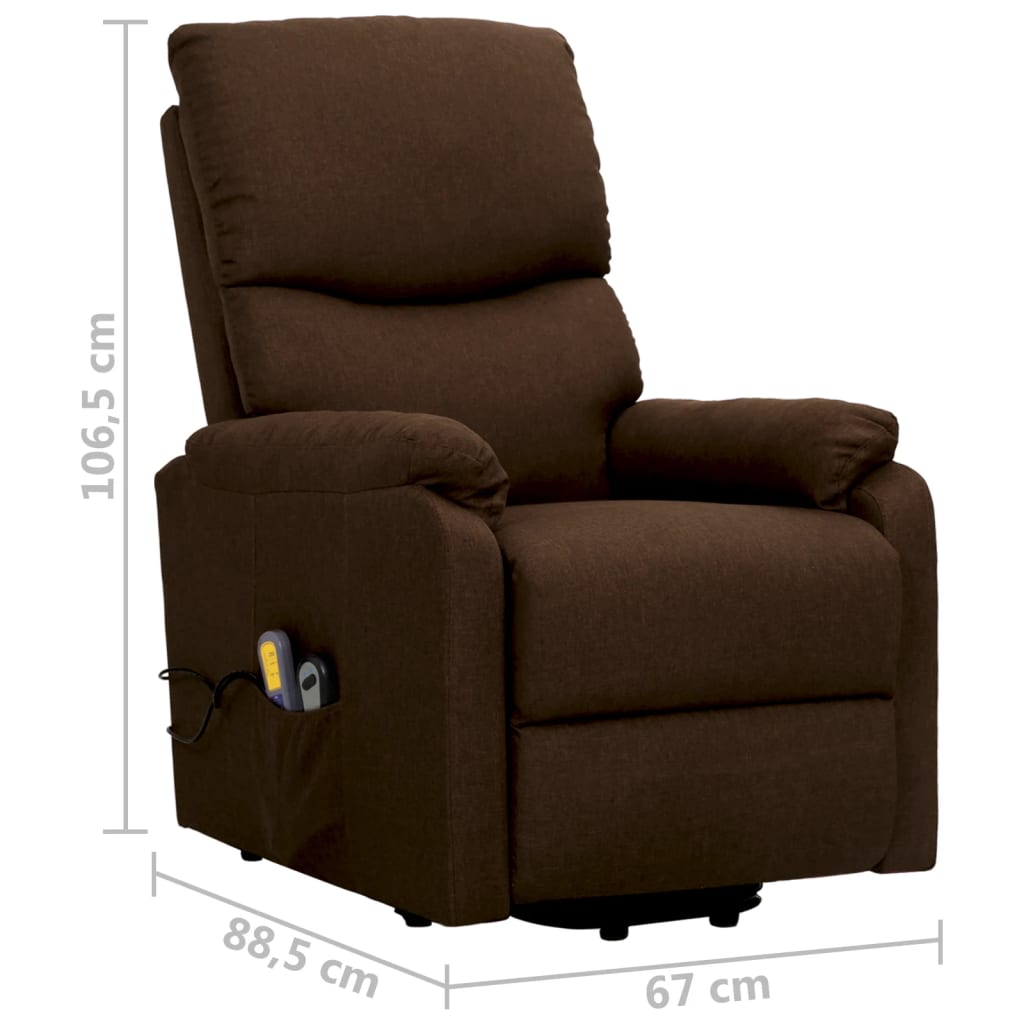 Fauteuil de massage Marron foncé Tissu - XIOS