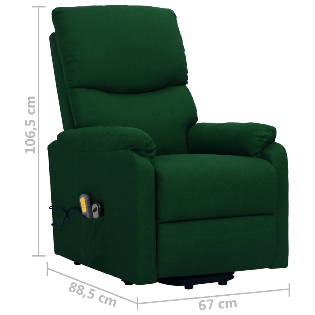 Fauteuil de massage Vert foncé Tissu - XIOS
