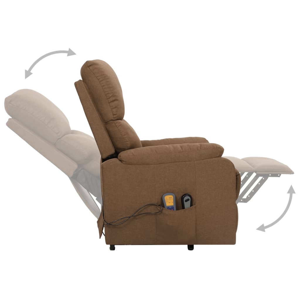 Fauteuil de massage Taupe Tissu - XIOS