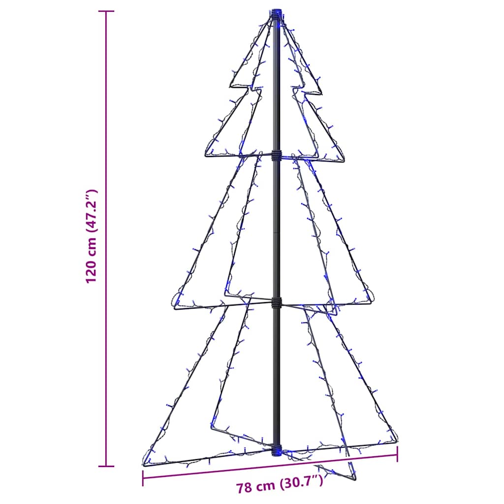 Arbre de Noël cône 160 LED d'intérieur/d'extérieur 78x120 cm - XIOS