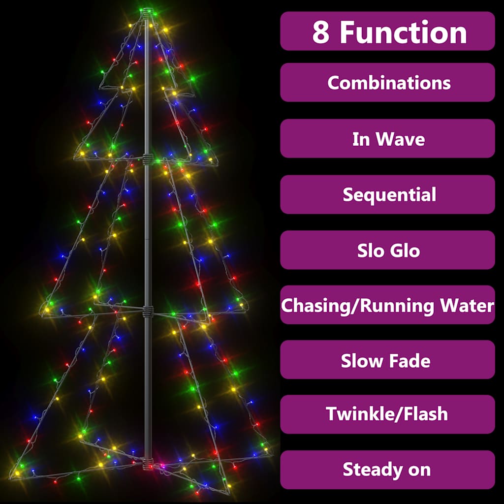 Arbre de Noël cône 160 LED d'intérieur/d'extérieur 78x120 cm - XIOS