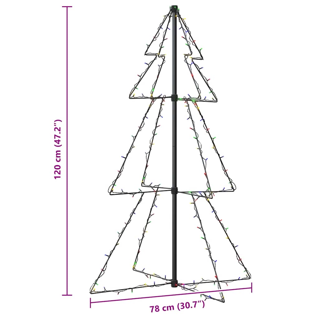 Arbre de Noël cône 160 LED d'intérieur/d'extérieur 78x120 cm - XIOS