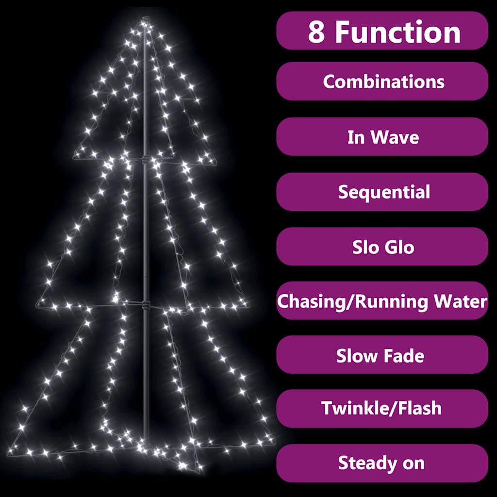 Arbre de Noël cône 200 LED d'intérieur/d'extérieur 98x150 cm - XIOS