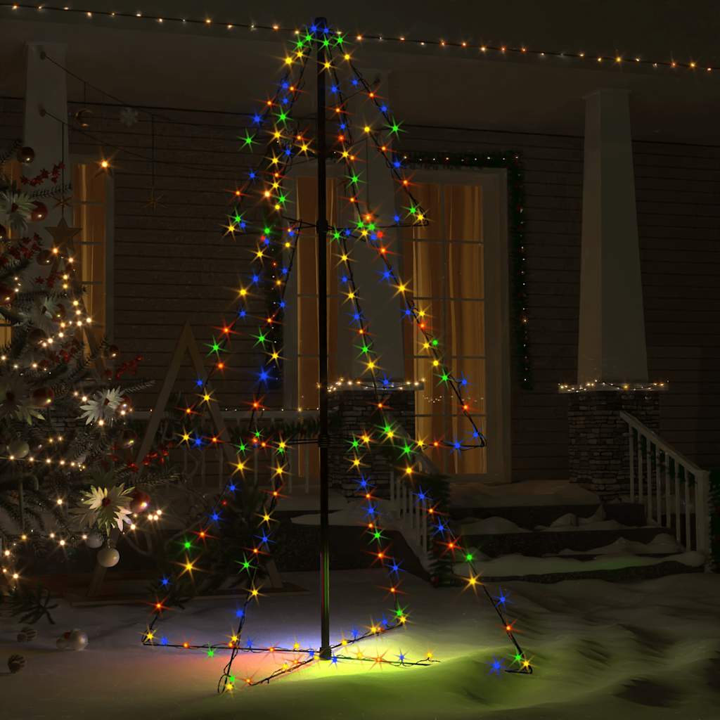 Arbre de Noël cône 200 LED d'intérieur/d'extérieur 98x150 cm - XIOS