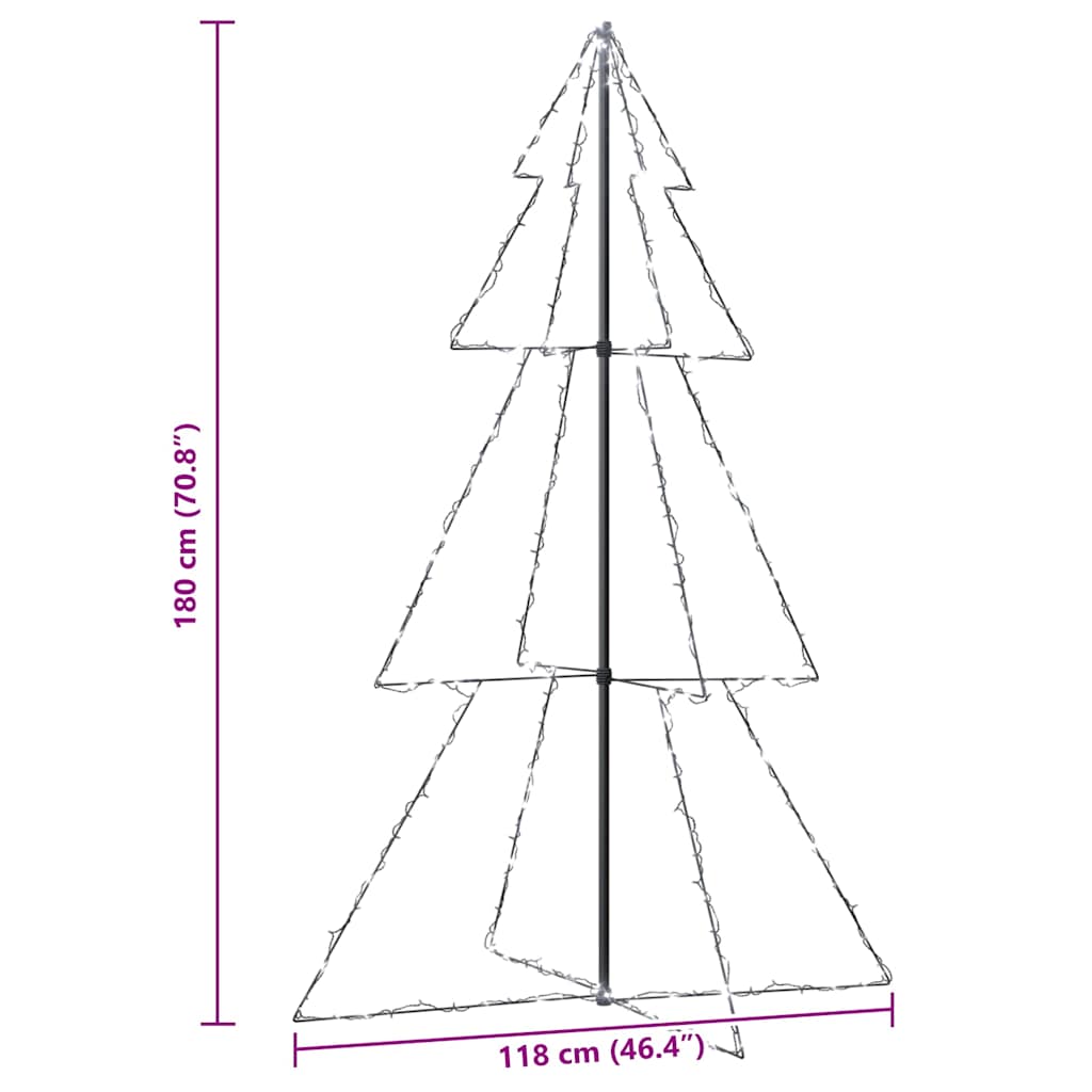 Arbre de Noël cône 240 LED d'intérieur/d'extérieur 118x180 cm - XIOS