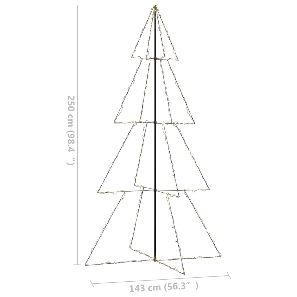 Arbre de Noël cône 360 LED d'intérieur/d'extérieur 143x250 cm - XIOS