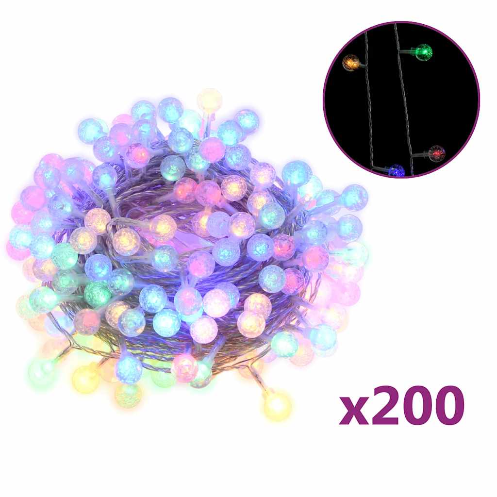 Guirlande lumineuse globe 20 m 200 LED coloré 8 fonctions - XIOS