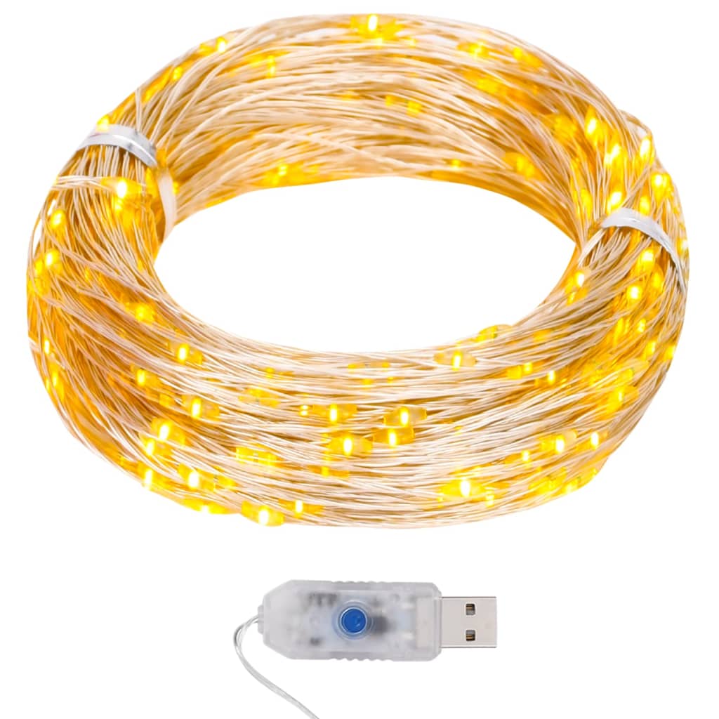 Guirlande lumineuse micro LED 40m 400LED blanc chaud 8fonctions - XIOS