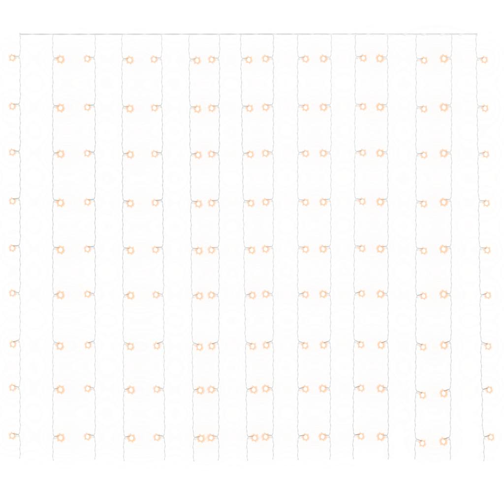 Rideaux lumineux à LED 3x3 m 300 LED Blanc chaud 8 fonctions - XIOS