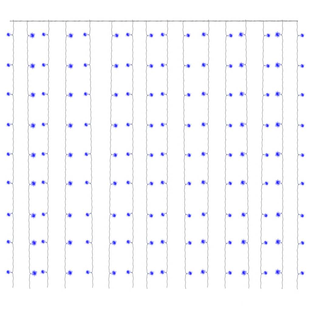 Rideaux lumineux à LED 3x3 m 300 LED Bleu 8 fonctions - XIOS