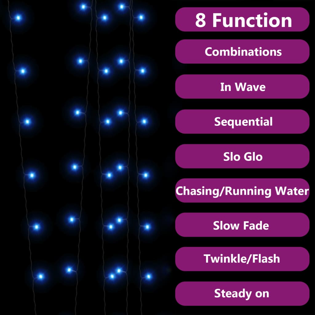 Lampes solaires 2 pcs 2x200 LED Bleu Intérieur Extérieur - XIOS