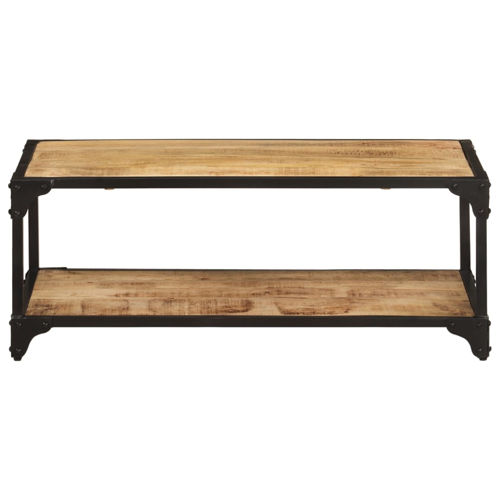Table basse 90x45x35 cm Bois de manguier massif brut - XIOS