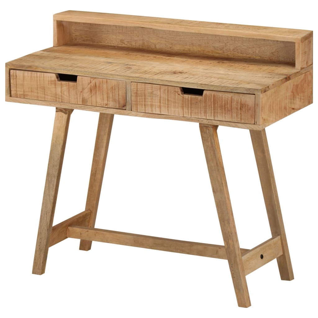 Bureau 100x45x90 cm Bois de manguier brut solide - XIOS