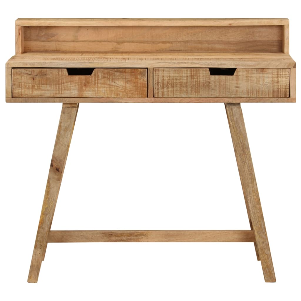 Bureau 100x45x90 cm Bois de manguier brut solide - XIOS