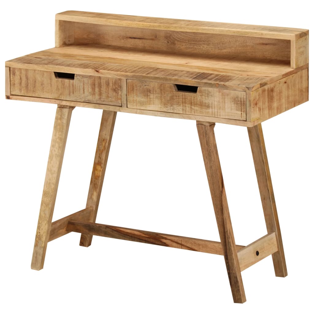 Bureau 100x45x90 cm Bois de manguier brut solide - XIOS