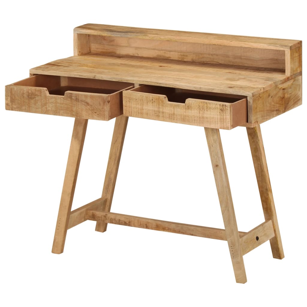 Bureau 100x45x90 cm Bois de manguier brut solide - XIOS