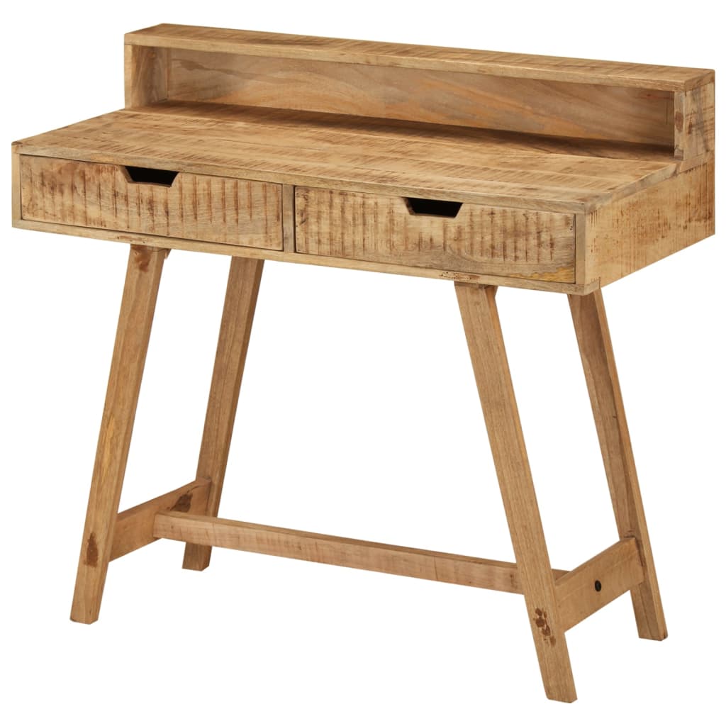 Bureau 100x45x90 cm Bois de manguier brut solide - XIOS