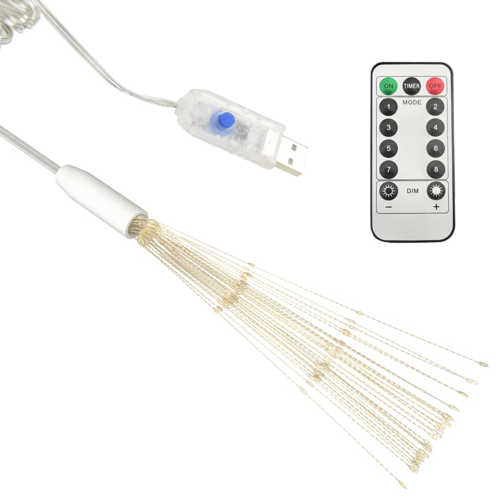 Feux d'artifice de Noël d'extérieur 10 pcs Blanc 20 cm 1400 LED - XIOS