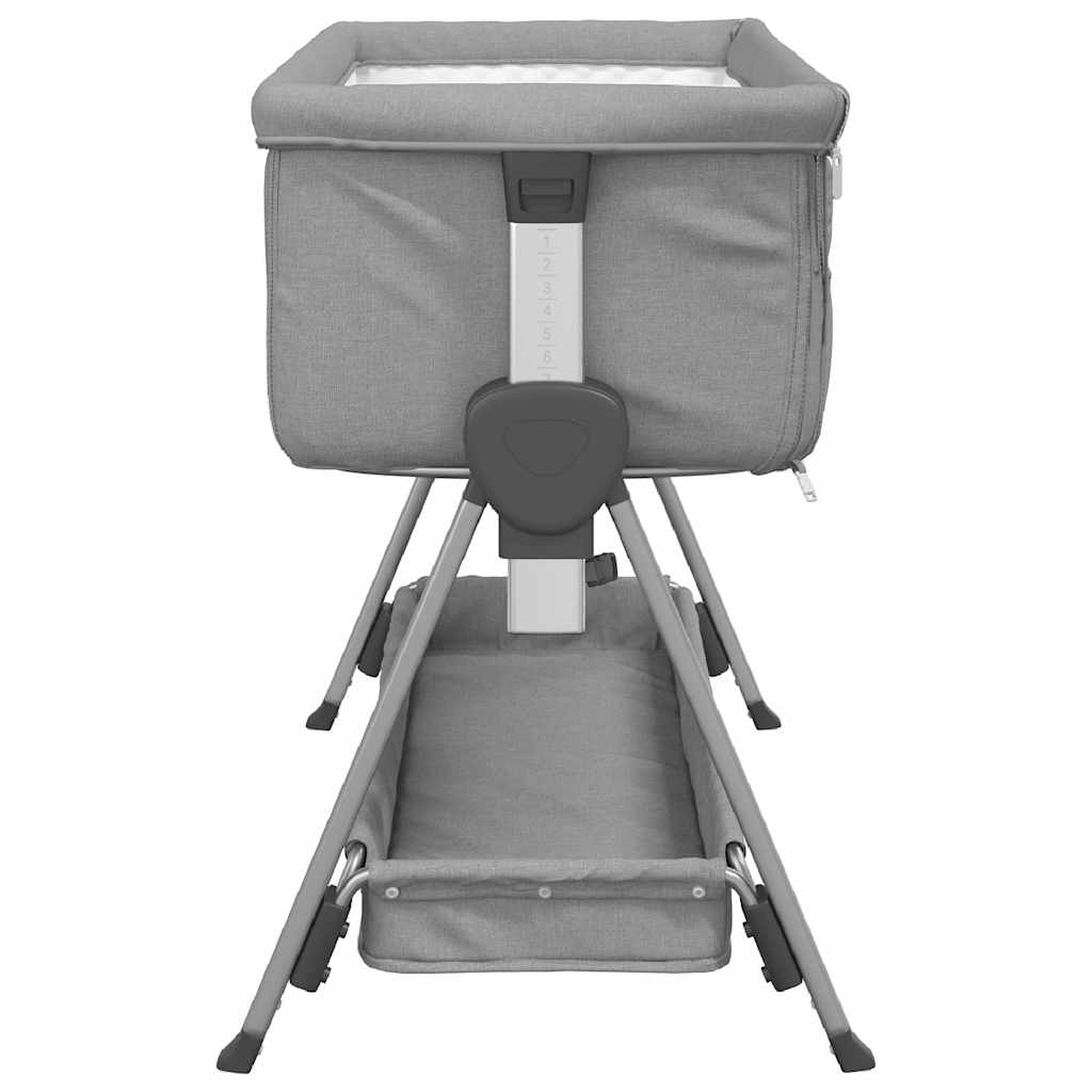 Lit pour bébé avec matelas Gris clair Tissu de lin - XIOS