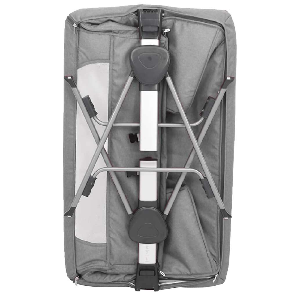 Lit pour bébé avec matelas Gris clair Tissu de lin - XIOS