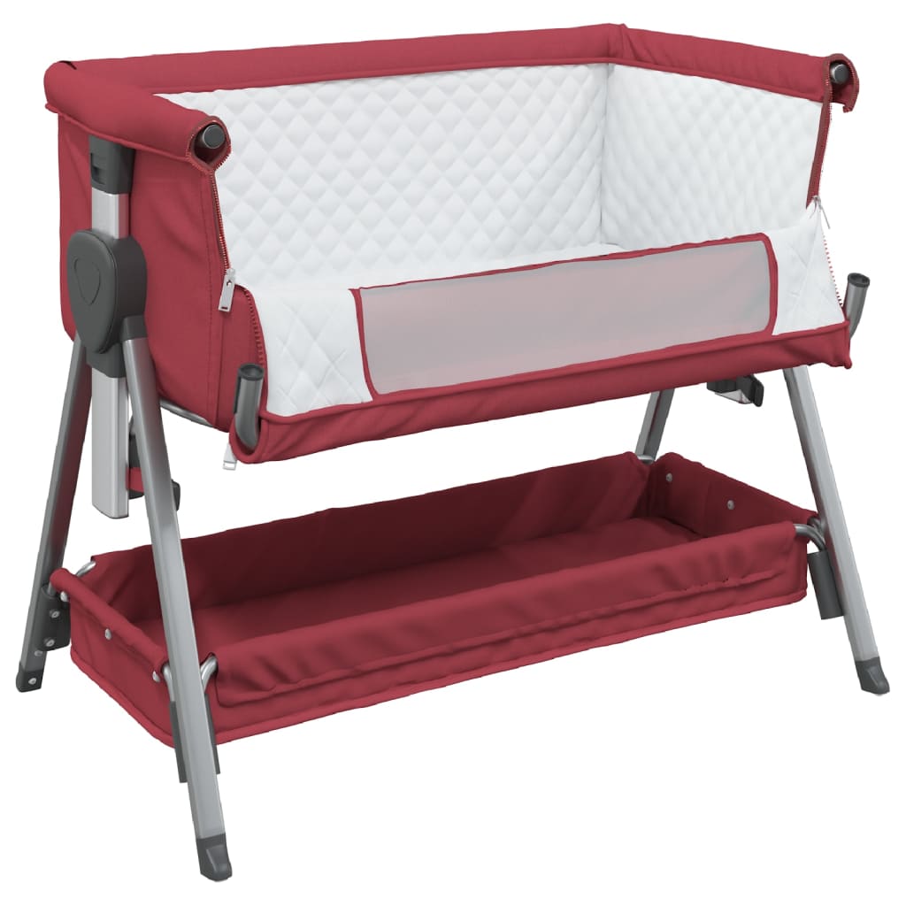 Lit pour bébé avec matelas Rouge Tissu de lin - XIOS