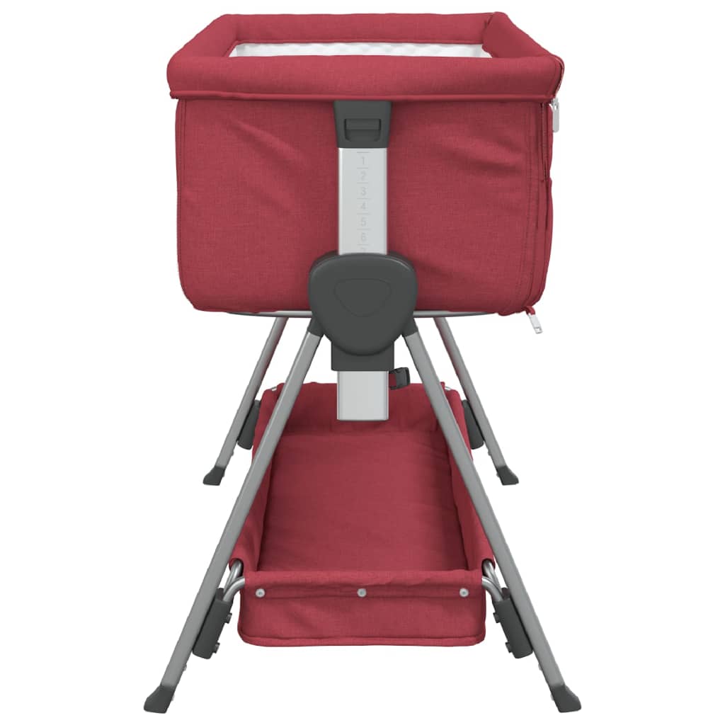 Lit pour bébé avec matelas Rouge Tissu de lin - XIOS