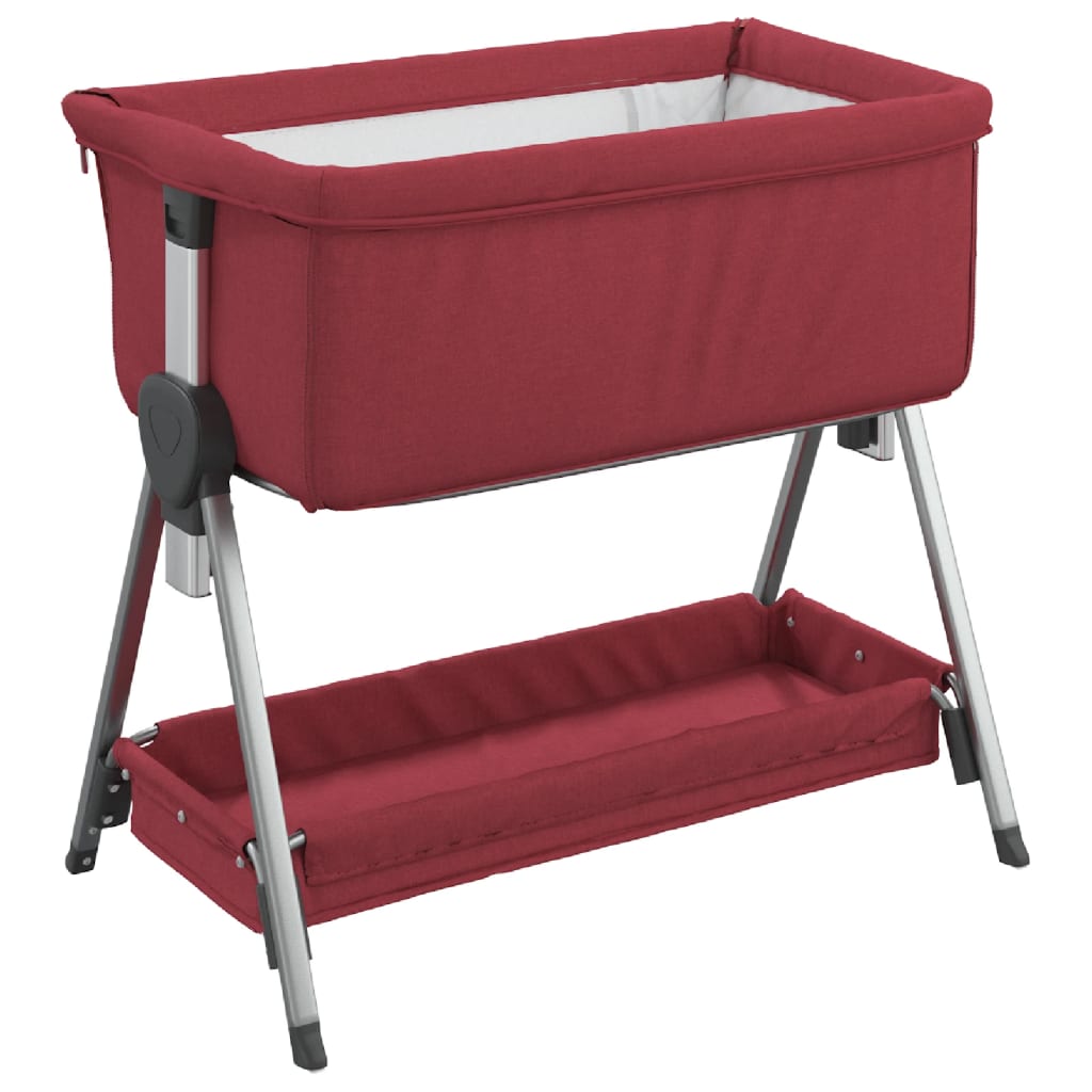 Lit pour bébé avec matelas Rouge Tissu de lin - XIOS