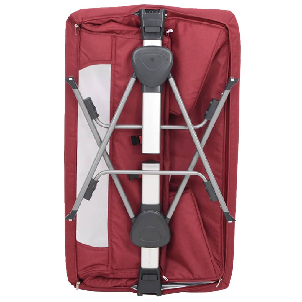 Lit pour bébé avec matelas Rouge Tissu de lin - XIOS