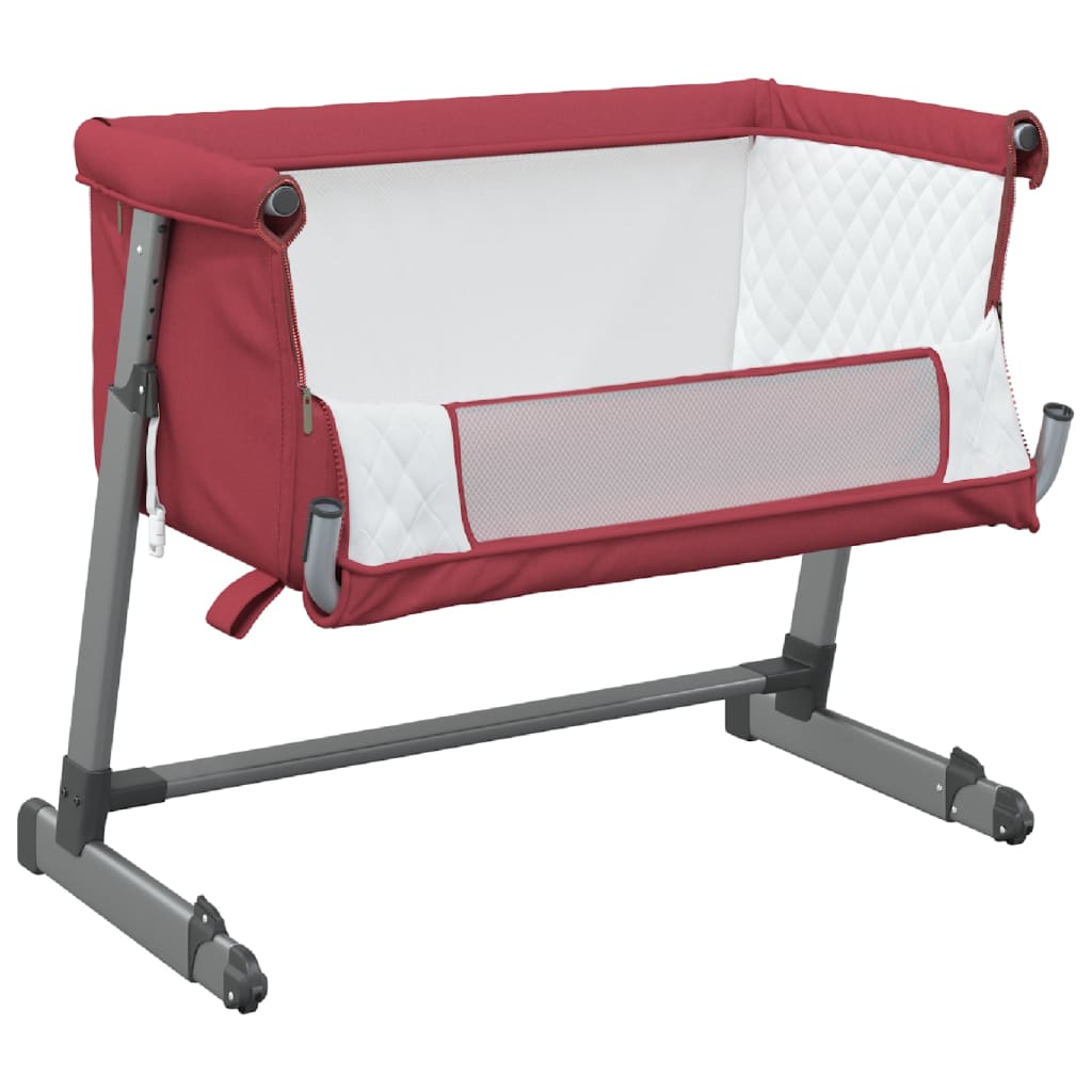 Lit pour bébé avec matelas Rouge Tissu de lin - XIOS