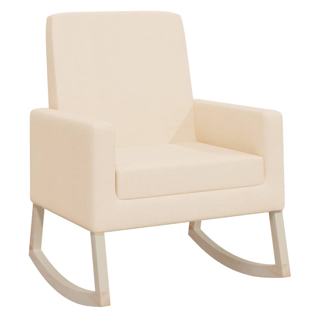 Chaise à bascule Crème Tissu - XIOS