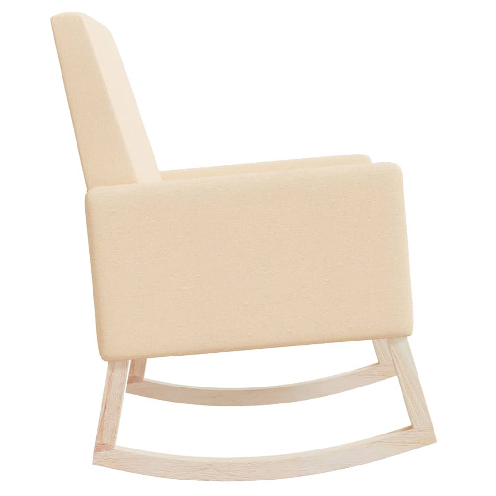 Chaise à bascule Crème Tissu - XIOS