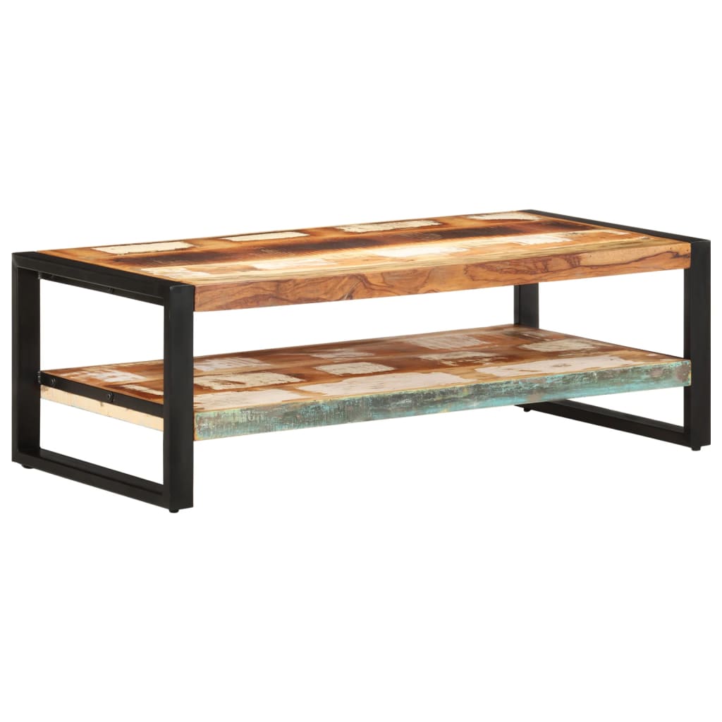 Table basse 120x60x40 cm Bois de récupération solide - XIOS