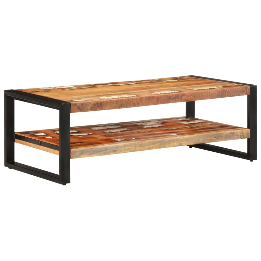 Table basse 120x60x40 cm Bois de récupération solide - XIOS
