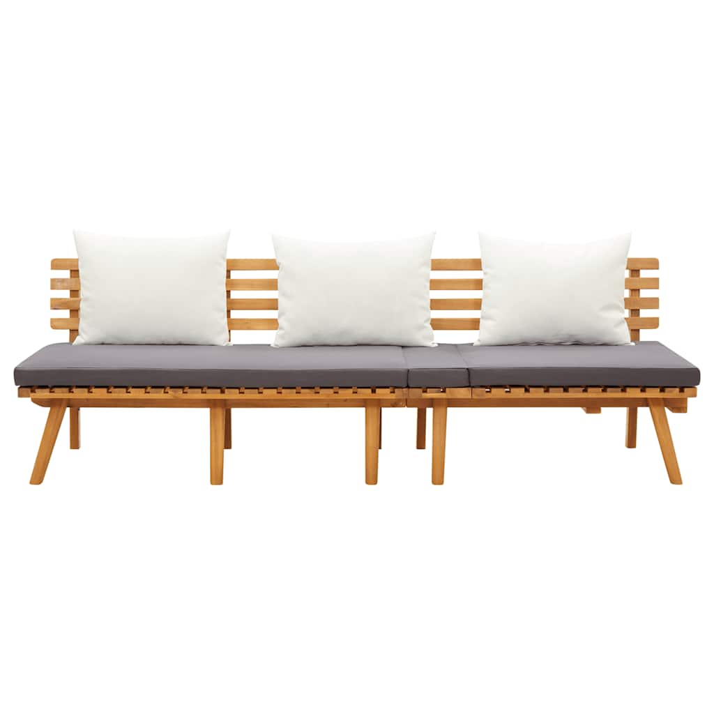 Lit de repos de jardin 200x65 cm Bois d'acacia solide - XIOS