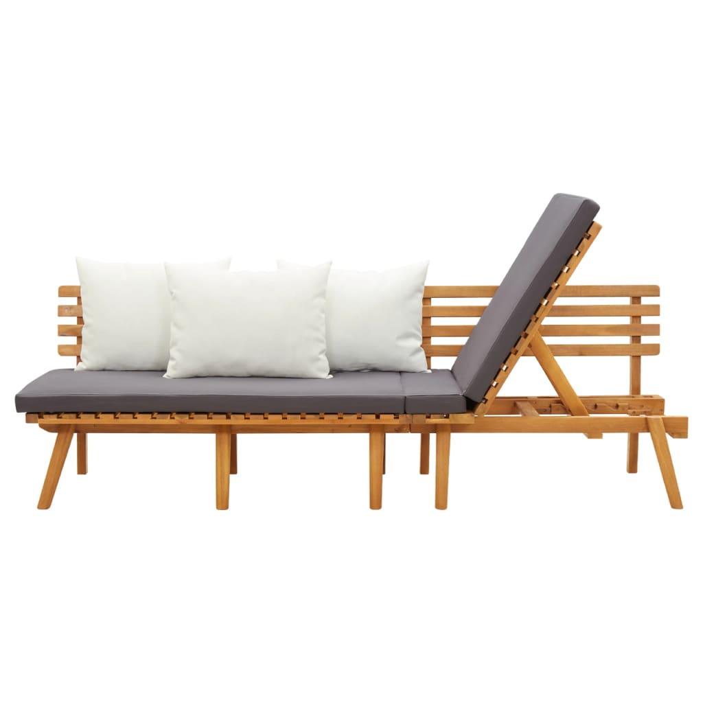 Lit de repos de jardin 200x65 cm Bois d'acacia solide - XIOS