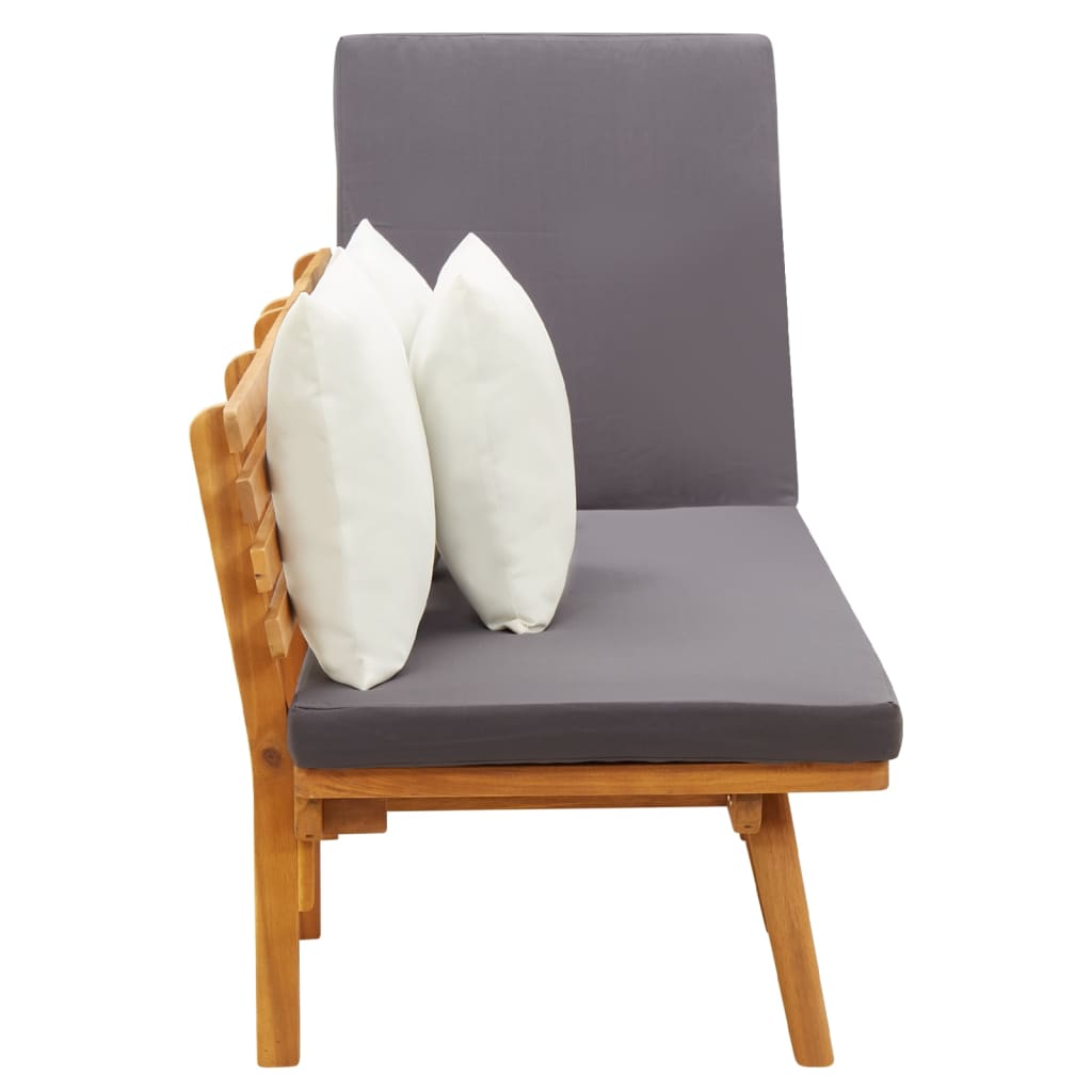 Lit de repos de jardin 200x65 cm Bois d'acacia solide - XIOS