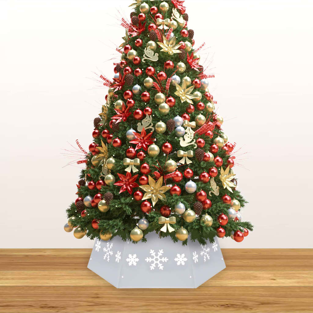 Jupe de sapin de Noël Argenté et blanc Ø68x25 cm - XIOS