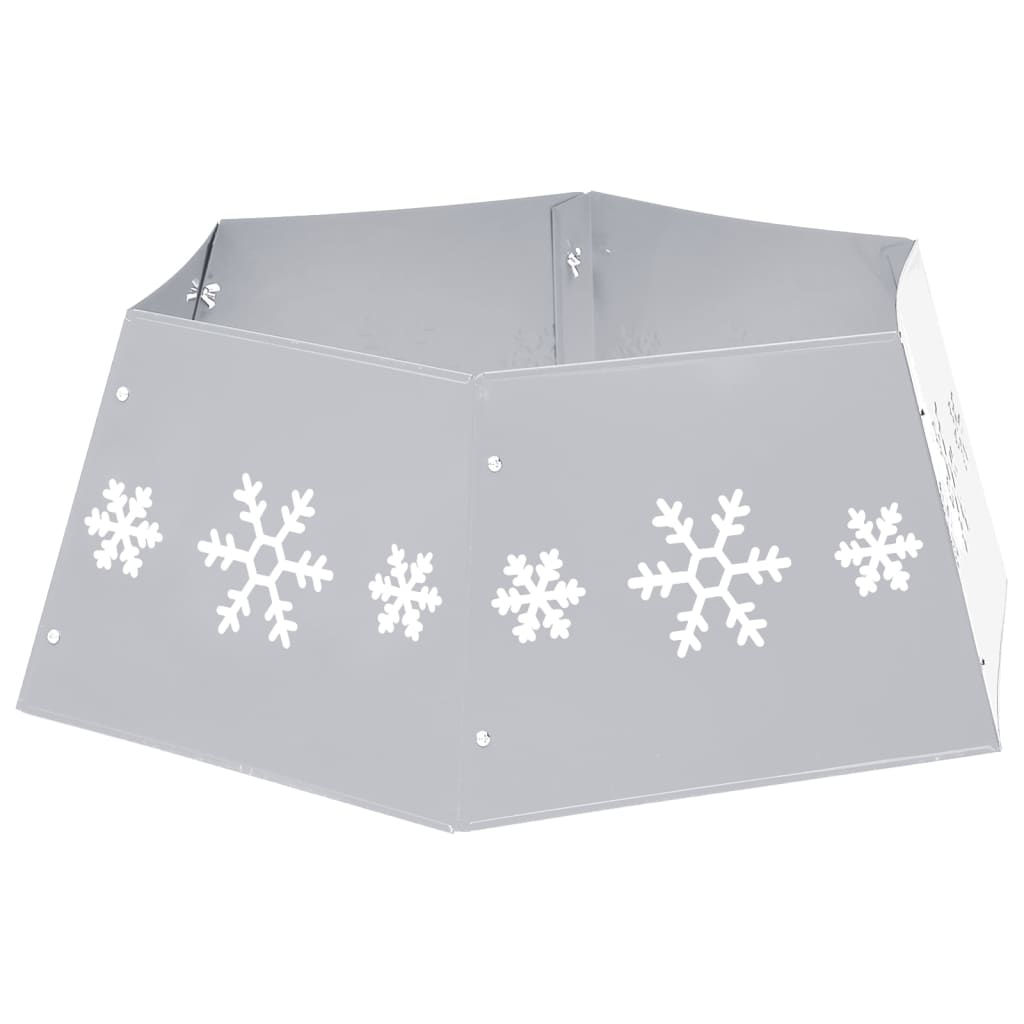 Jupe de sapin de Noël Argenté et blanc Ø68x25 cm - XIOS