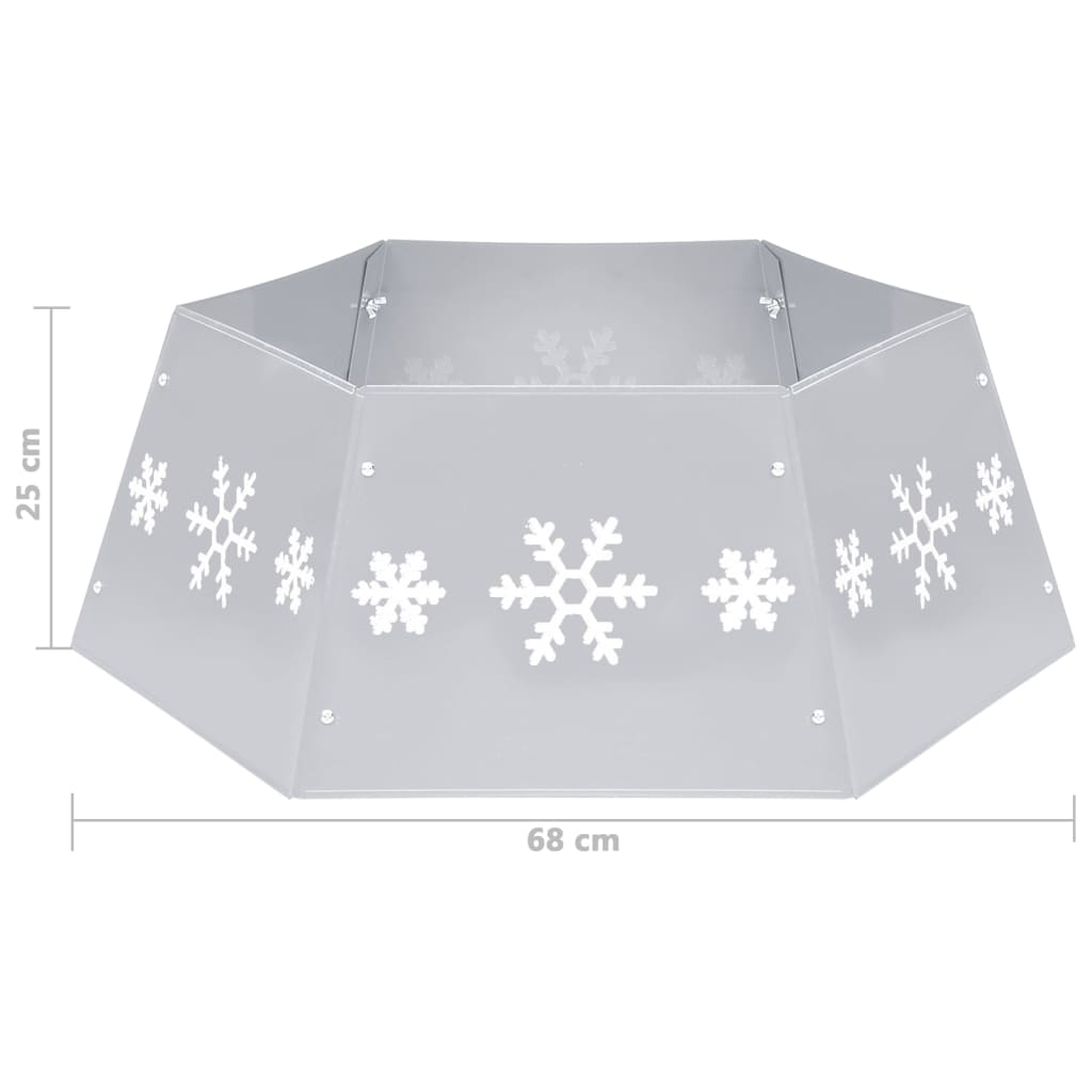 Jupe de sapin de Noël Argenté et blanc Ø68x25 cm - XIOS