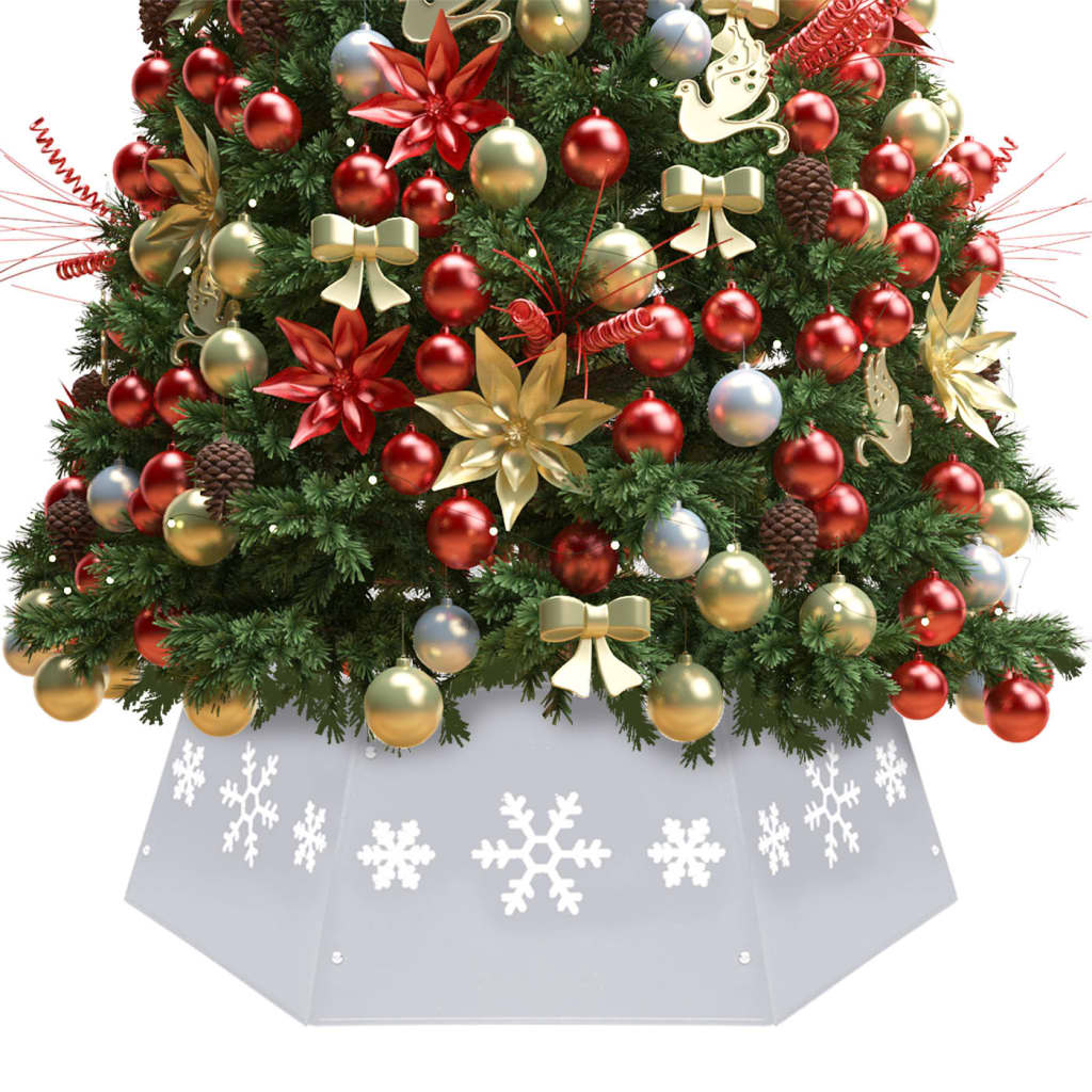 Jupe de sapin de Noël Argenté et blanc Ø68x25 cm - XIOS